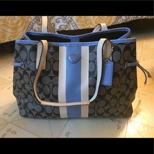 Blue + black COACH Purse